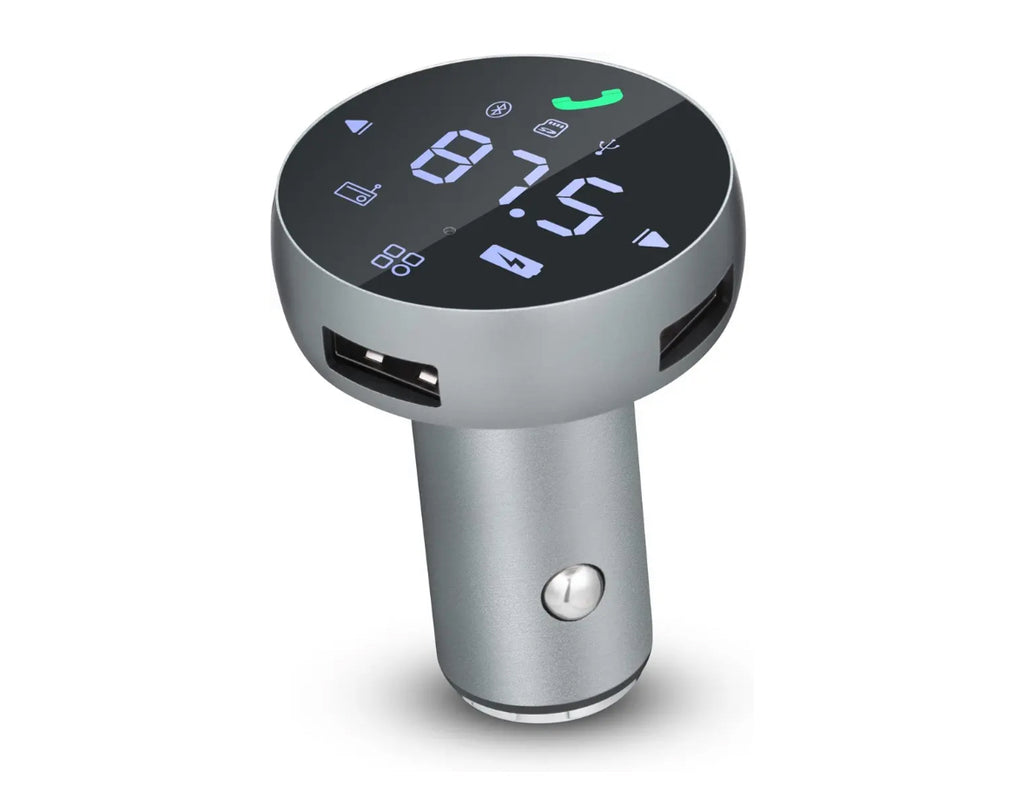 FM transmitter with hands-free and music streaming